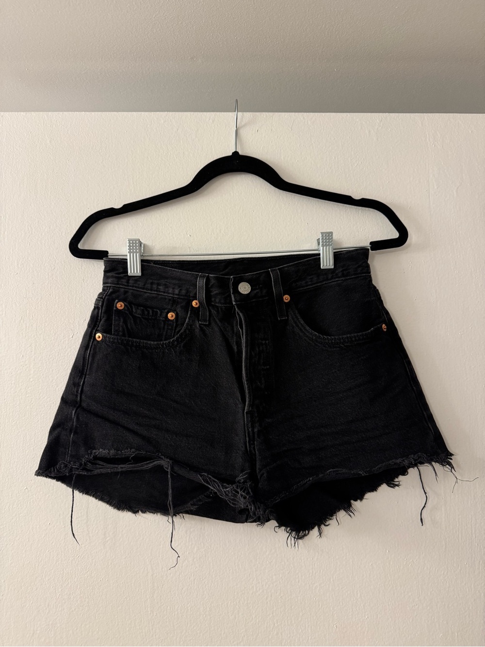 Levi’s 501 Original Fit High Rise Denim Shorts